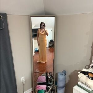 Elegant Peach Maxi Dress